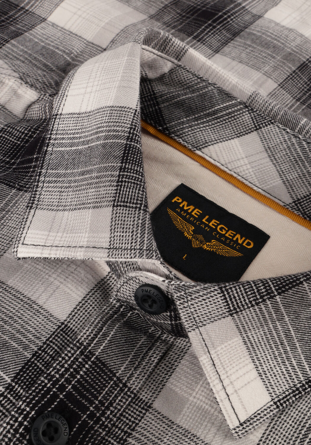 Grijze PME LEGEND Casual overhemd LONG SLEEVE SHIRT CTN TWILL CHECK - large