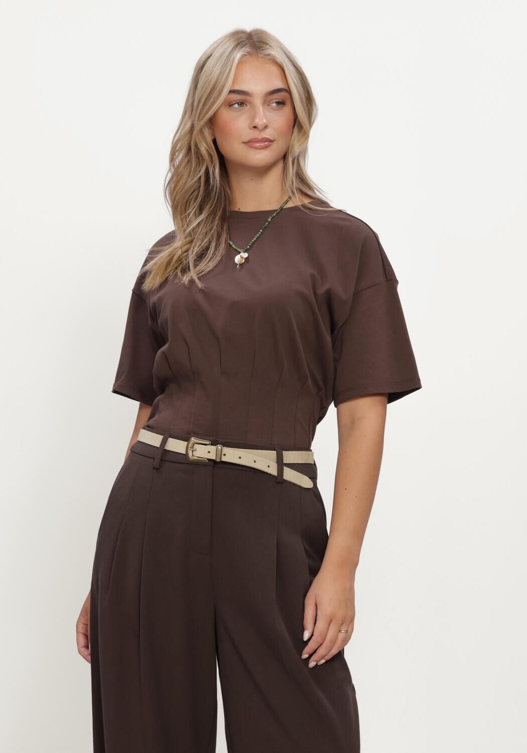 MSCH COPENHAGEN Haut MSCHKADANCE TEE en marron - large