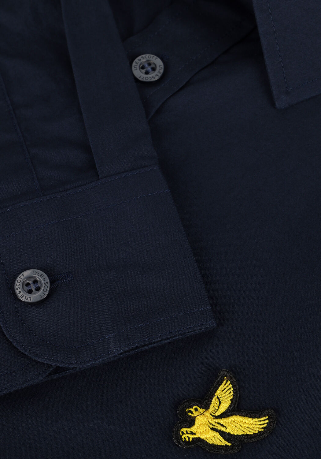 LYLE & SCOTT Chemise d&eacute;contract&eacute; LONG SLEEVE POPLIN Bleu fonc&eacute; - large