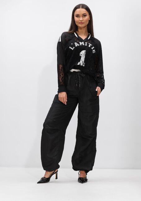 HAUTE L'AMITI&Eacute; LACE FOOTBALL V-BLOUSE Hauts & T-shirts en noir - large