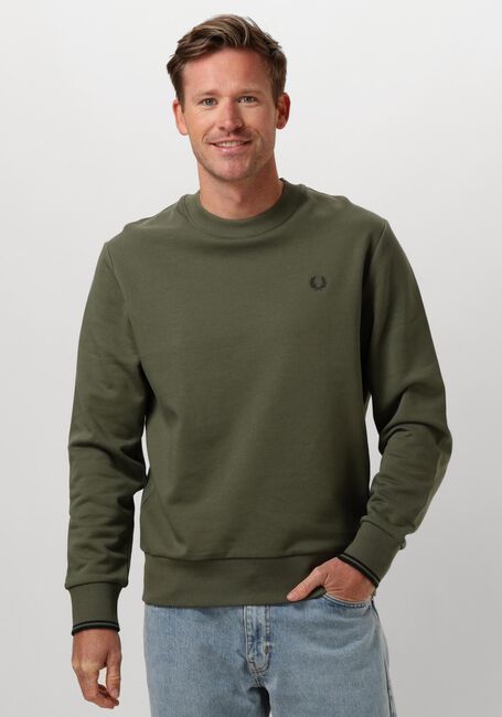 FRED PERRY Pull CREW NECK SWEATSHIRT en vert - large