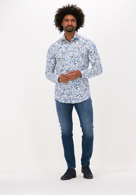 Blauwe PORTO MILANO Klassiek overhemd PORTO - large