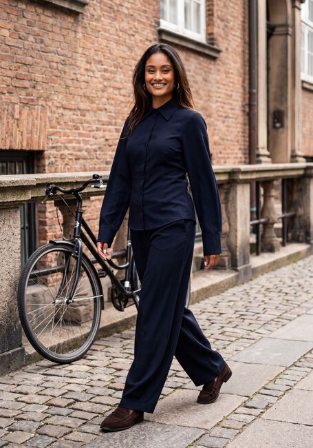 Donkerblauwe AMAYA AMSTERDAM  LOUI BLOUSE - large