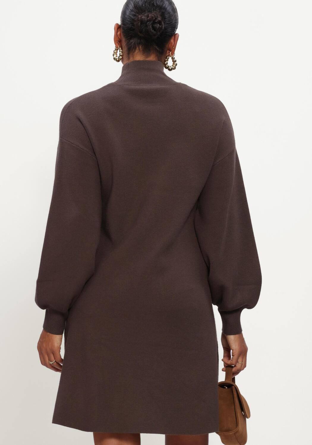 Bruine MSCH COPENHAGEN Midi jurk MSCHMERCY EAST M DRESS - large