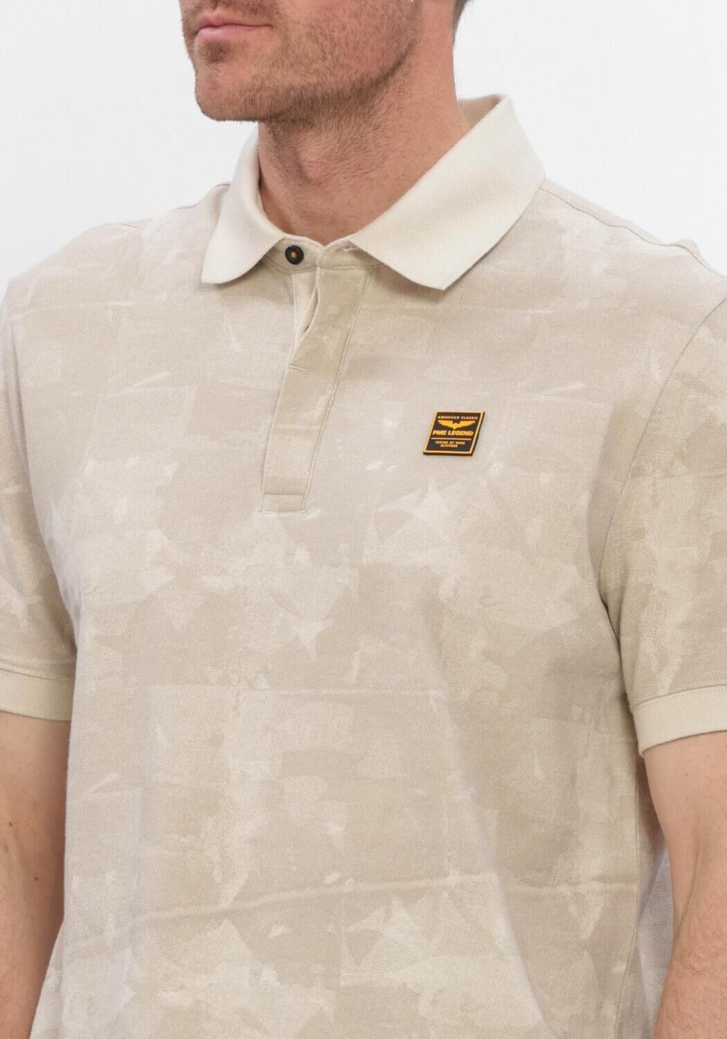 PME LEGEND Polo SHORT SLEEVE POLO PRINTED TWO TONE PIQUE en beige - large