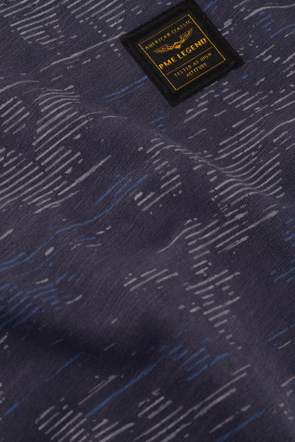 PME LEGEND T-shirt AOP COTTON SLUB en bleu - large