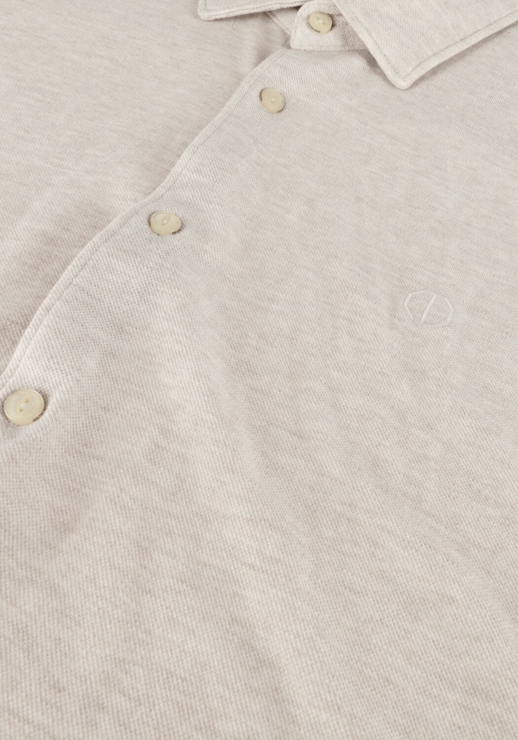 Witte DSTREZZED Casual overhemd KIRK SHIRT MELANGE PIQUE SS - large