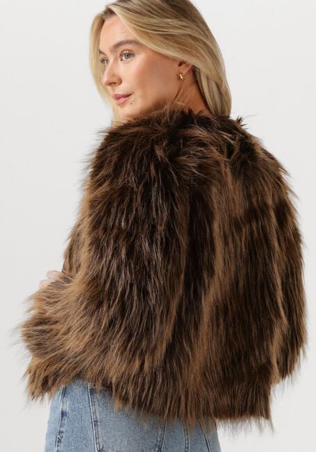 NUKUS Manteau en fausse fourrure LORI JACKET en marron - large