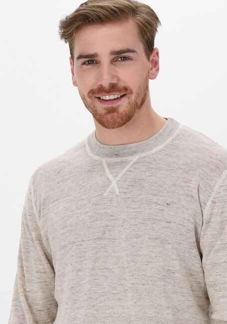 Zand SCOTCH & SODA Trui LIGHTWEIGHT LINEN-BLEND MELANGE CREWNECK PULLOVER - large
