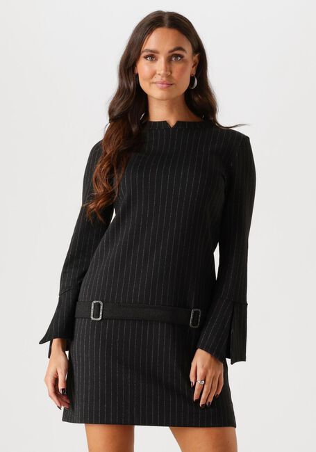 Zwarte ANA ALCAZAR Mini jurk A DRESS PINSTRIPE - large