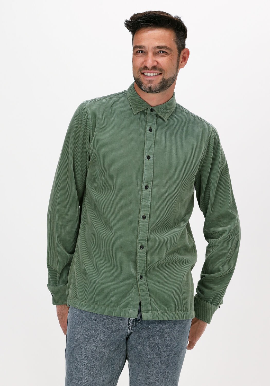 Groene SCOTCH SODA Casual overhemd REGULAR FIT CLASSIC CORDUROY S Omoda