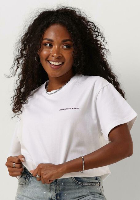 COLOURFUL REBEL T-shirt SUMMER ESSENCE BOXY TEE en blanc - large