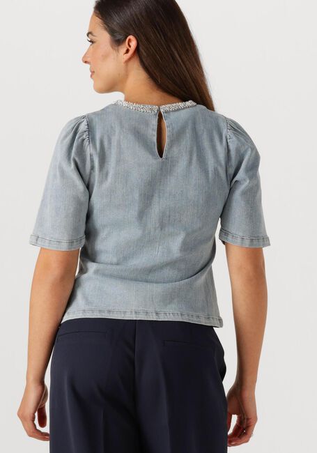 Lichtblauwe NEO NOIR Top ROSIA DENIM EMB TOP - large