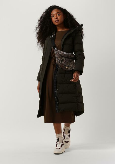 Groene BEAUMONT Gewatteerde jas BI-STRETCH LONG COAT - large