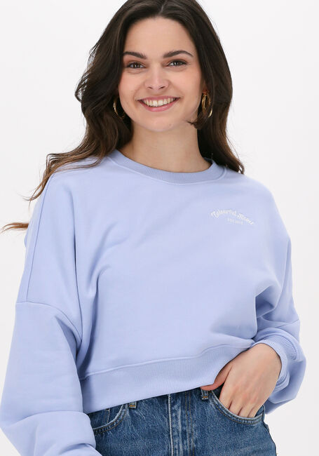 Blauwe COLOURFUL REBEL Sweater REBELLES CROPPED SHOULDER SWEAT - large