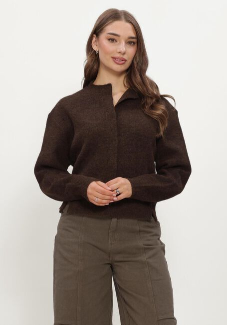 Bruine NEO NOIR Trui DIONE FLUFFY KNIT CARDIGAN - large
