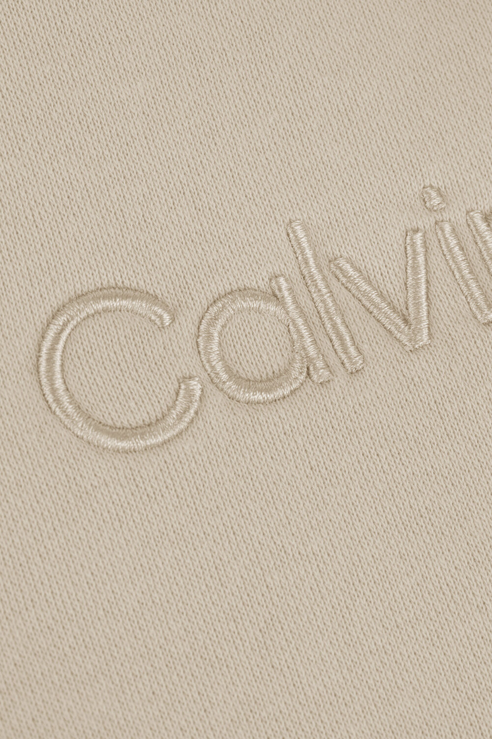 Beige CALVIN KLEIN Trui CK EMBROIDERY LOGO SWEATSHIRT - large