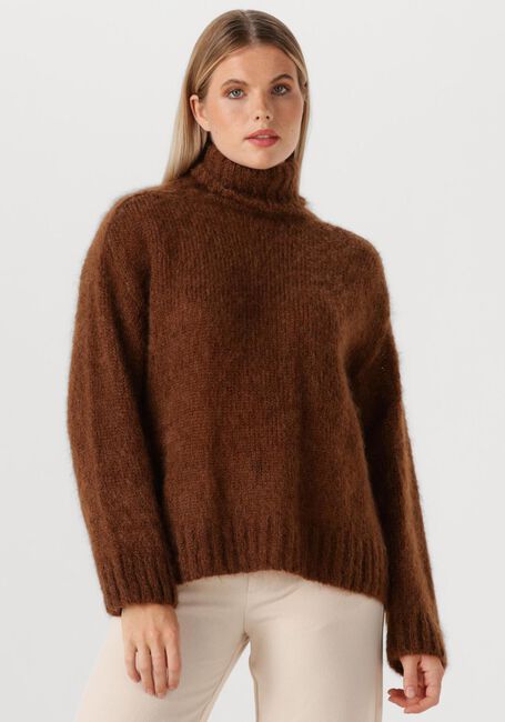 DES PETITS HAUTS Pull CHARLINE en marron - large