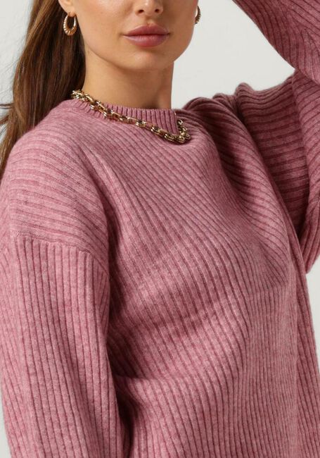 CO'COUTURE Pull ROW BOX O-KNIT en rose - large
