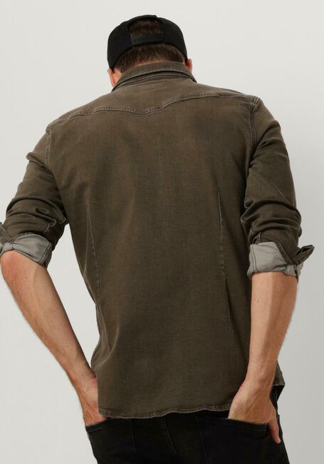 PUREWHITE Surchemise DENIM SHIRT WITH PEARL BUTTONS en vert - large