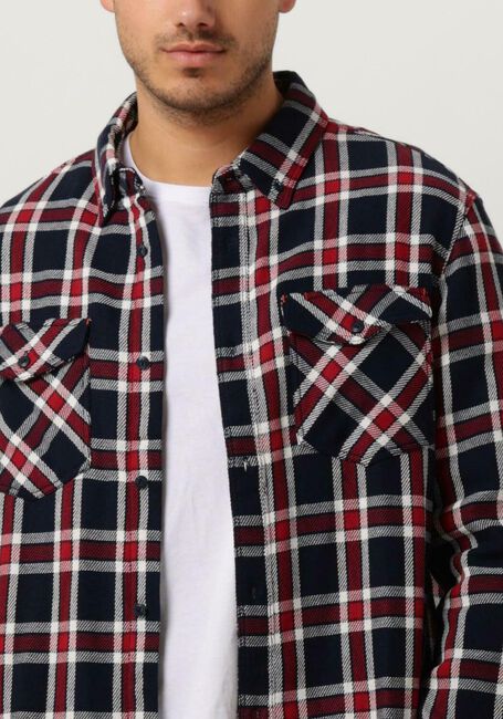 SCOTCH & SODA Surchemise ARCHIVE DOUBLE FACE TWILL CHECK Bleu foncé - large
