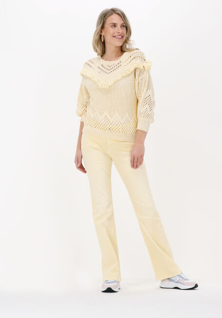 SUMMUM Pull FRINGE SWEATER COTTON ACRYLIC  en jaune - large