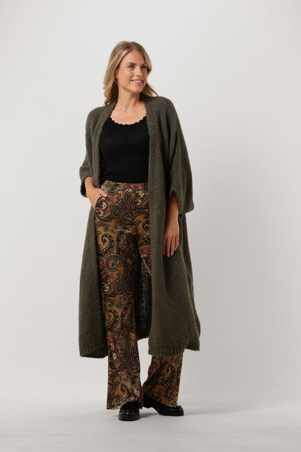SUMMUM Gilet KIMONO CARDIGAN RUSTIC MOHAIR BLEND KNIT en vert - large