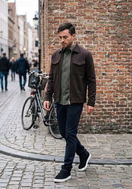 DSTREZZED Surchemise DS_PIKE OVERSHIRT en marron - large