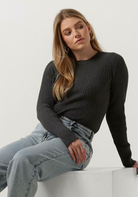 OBJECT Pull OBJRIKE L/S KNIT PULLOVER en gris - large