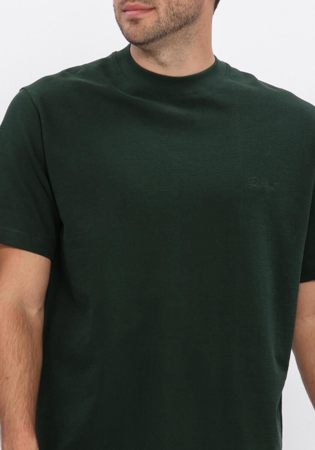 Donkergroene DSTREZZED T-shirt LASSE TEE - large