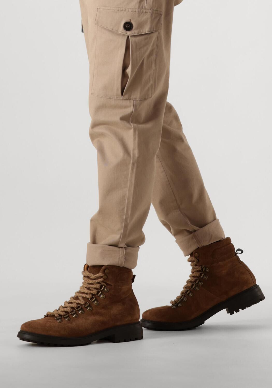 STEFANO LAURAN Bottines &agrave; lacets 1562 en marron - large