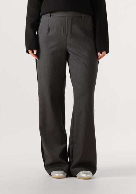Donkergrijze OBJECT Wijde broek OBJLISA WIDE PANT - large