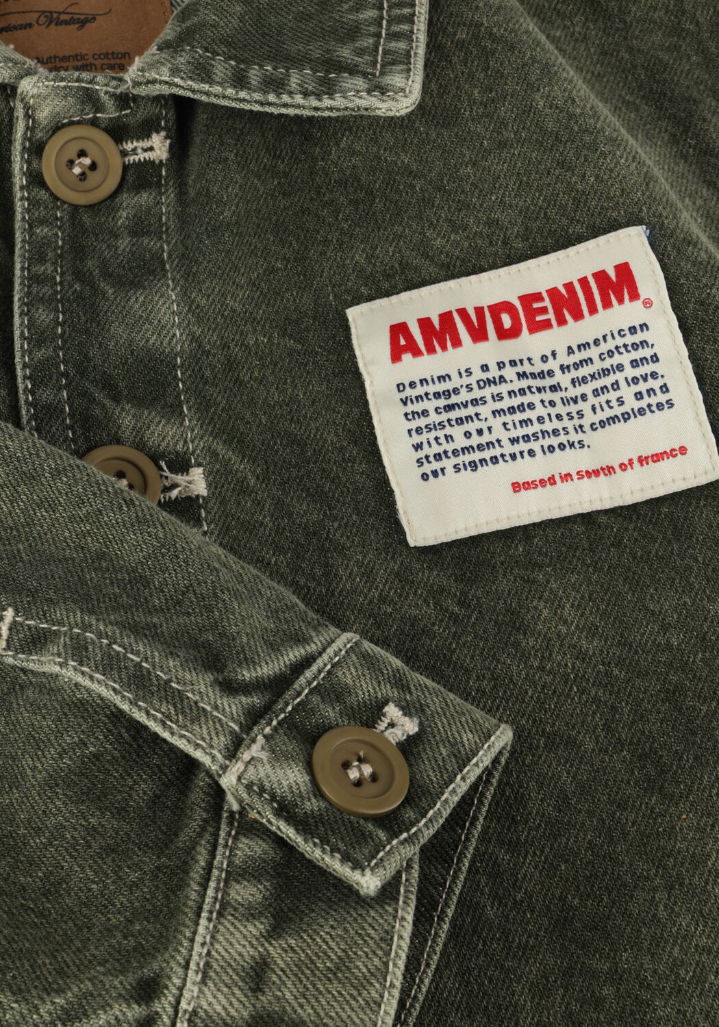 AMERICAN VINTAGE Veste en jean UZATOWN Olive - large