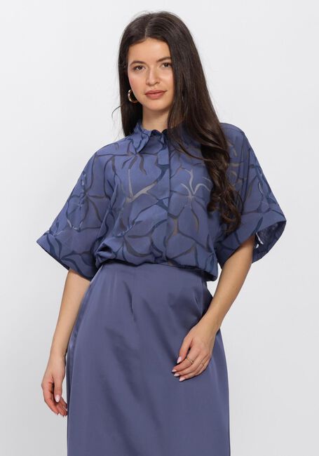 ANOTHER LABEL ALLUCA FLOWER SHIRT S/S Blouses en bleu - large