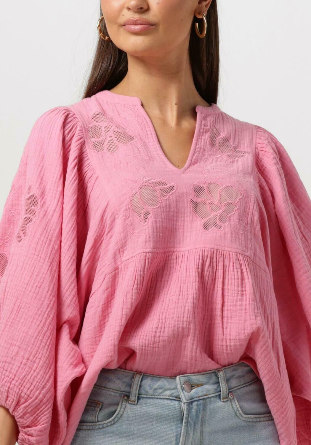 Roze SISSEL EDELBO  EVELYN ORGANIC COTTON TOP - medium