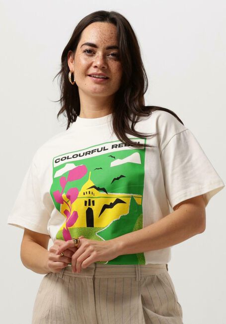 COLOURFUL REBEL T-shirt MOTEL SCENERY LOOSEFIT TEE en blanc - large