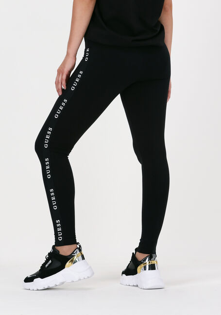 Zwarte GUESS Legging ALINE LEGGINGS 4/4 ECO JERSEY - large