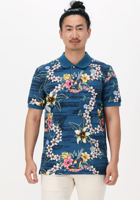 SCOTCH & SODA Chemise décontracté PRINTED PIQUE POLO IN ORGANIC COTTON en bleu - large