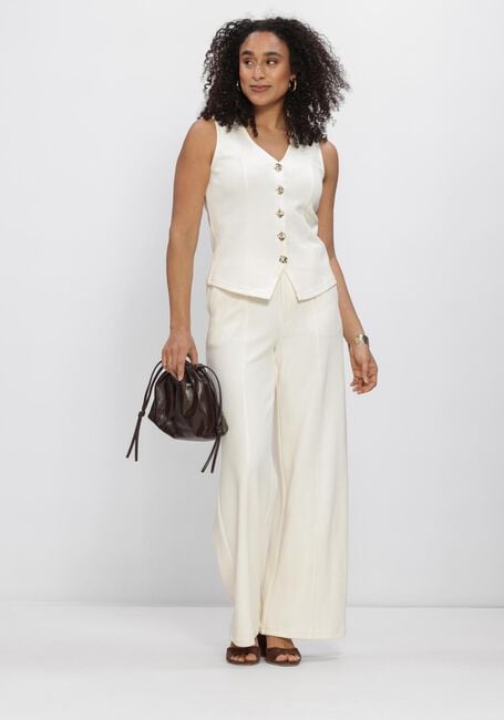 OBJECT Pantalon large OBJNOELLA LISA MW WIDE PANT E  VIP 26 en blanc - large