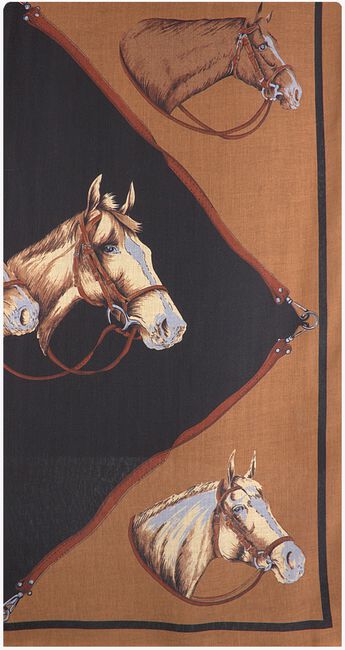 ROMANO SHAWLS AMSTERDAM Foulard SHAWL HORSE en marron  - large