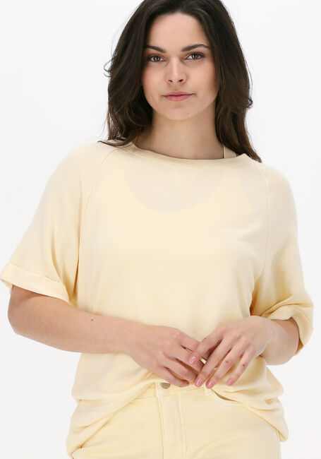 SUMMUM Haut SWEATER SHORT SLEEVE FLUID SWE en jaune - large