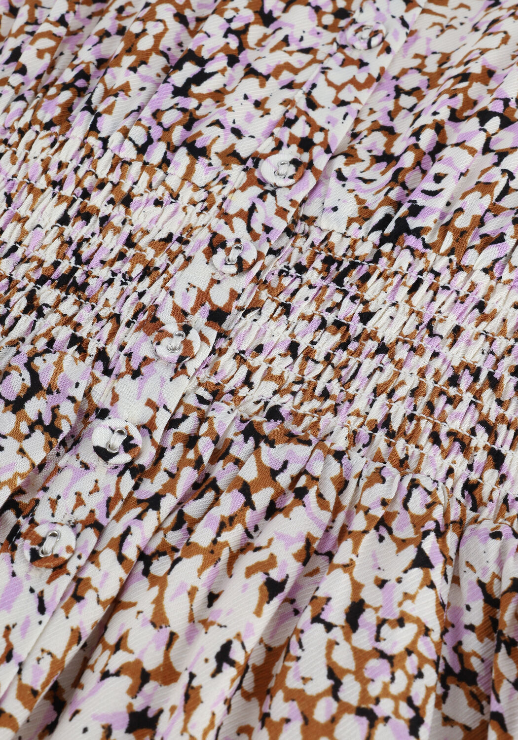 SECOND FEMALE Robe midi LOTUS DRESS en marron - large