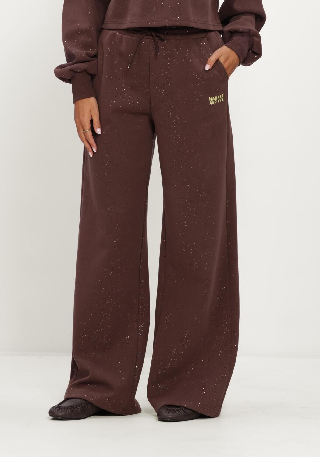 HARPER & YVE Pantalon large FROUKJE-PA en marron - large