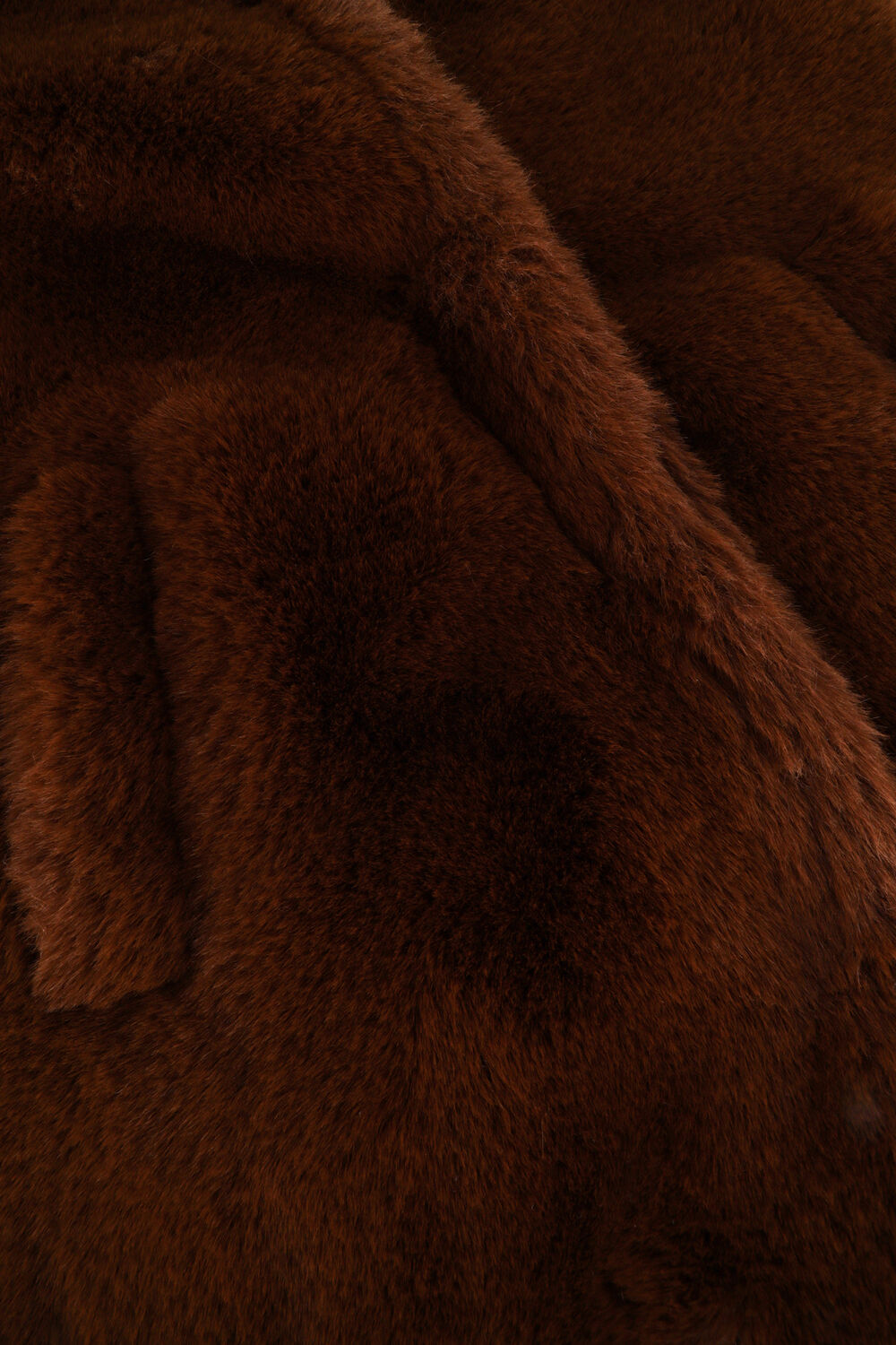 AMMEHOELA Manteau en fausse fourrure AM.FUNK.04 en marron - large