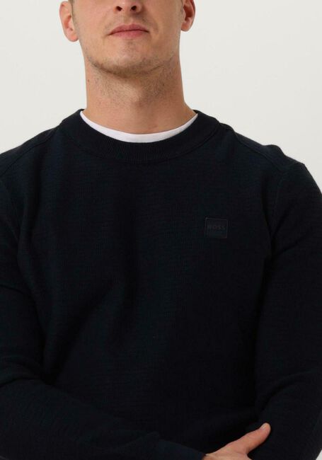 BOSS ORANGE Pull ANOIN Bleu foncé - large