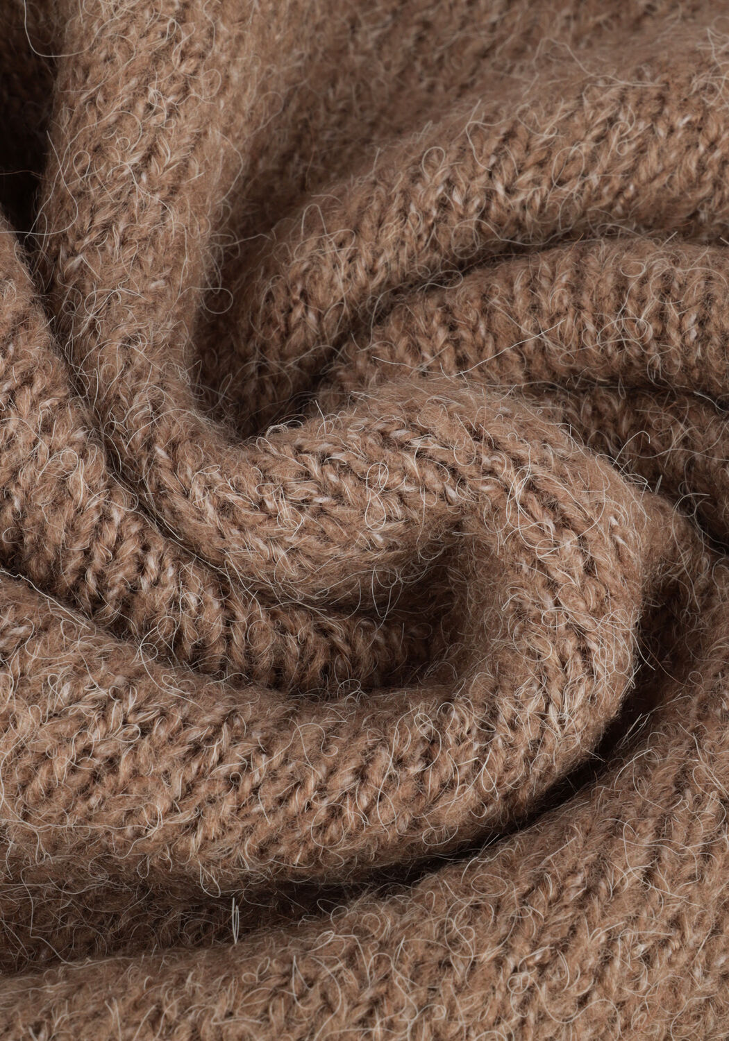 CO'COUTURE Pull MOTO SHORTIE KNIT en taupe - large