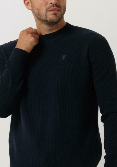 PUREWHITE Pull CREWNECK WITH TRAINGLE BADGE ON CHEST Bleu foncé - large