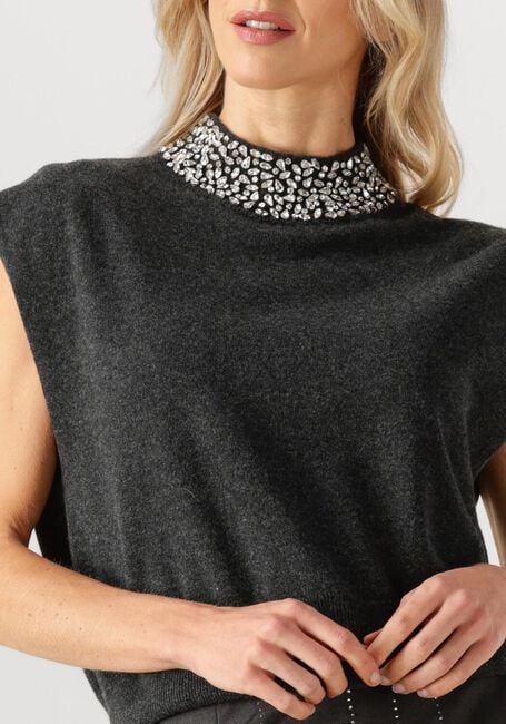 Donkergrijze GESTUZ Trui GZMANZI DECO WAISTCOAT - large