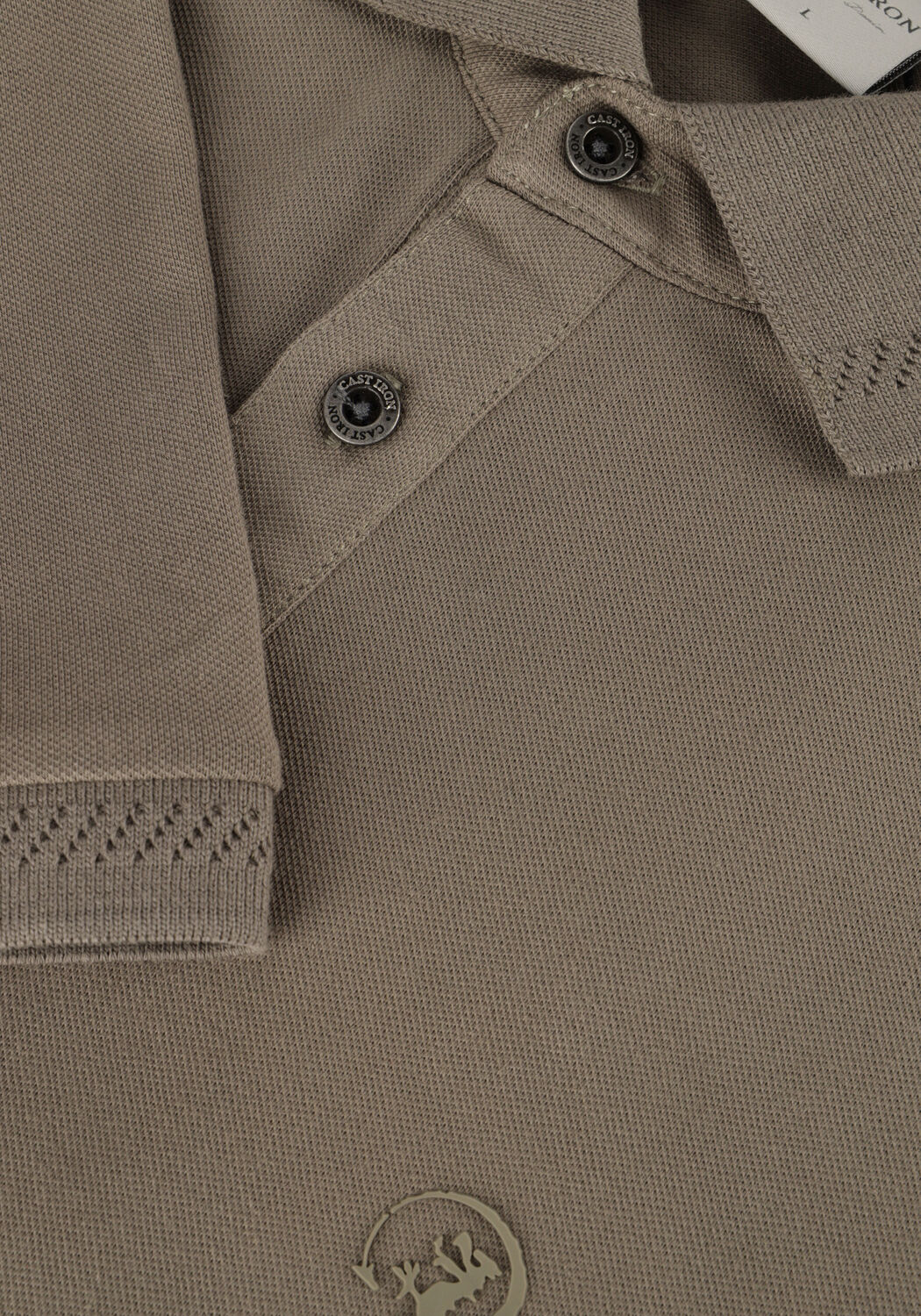 CAST IRON Polo SHORT SLEEVE POLO FINE PIQUE ESSENTIAL en vert - large