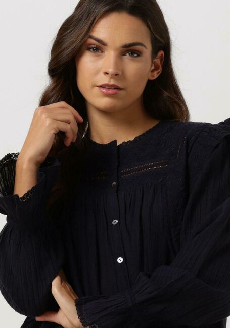 Donkerblauwe ANTIK BATIK  BERNARDO BLOUSE - large